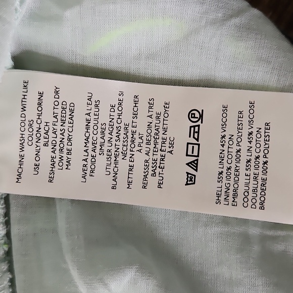 Anthropologie Linen Dress Women Medium oversized Somerset Embroidered NWOT - Picture 6 of 6